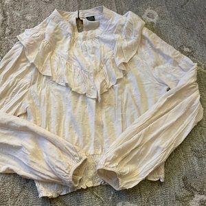 women’s cream colored dress top
